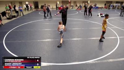 74 lbs 1st Place Match - Cameron Rodgers, MN Elite Wrestling Club vs Kason Lindquist, Owatonna Wrestling Academy