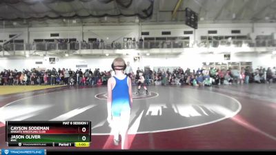 53 lbs Champ. Round 1 - Cayson Sodeman, Knights Wrestling Club vs Jason Oliver, BWC