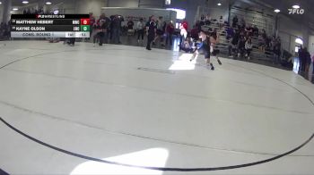 141 lbs Cons. Round 1 - Kayne Olson, Louisville Wrestling Club vs Matthew Hebert, Mustang Wrestling Club