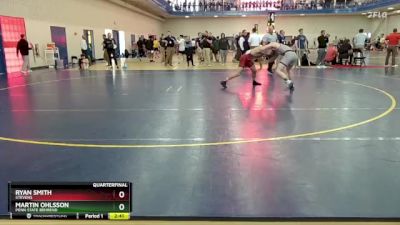 157 lbs Quarterfinal - Ryan Smith, Stevens vs Martin Ohlsson, Penn State Behrend