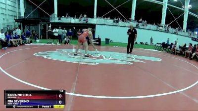 115 lbs Round 1 (8 Team) - Kirra Mitchell, Georgia vs Mia Severino, New York