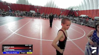 82 lbs Cons. Round 2 - Lincoln Giza, Wisconsin vs Ayden Ewing, Richland Center Youth Wrestling Club