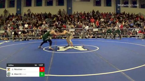 145 lbs Semifinal - Jake Nicolosi, Haverhill vs Kyle Merritt, Chariho