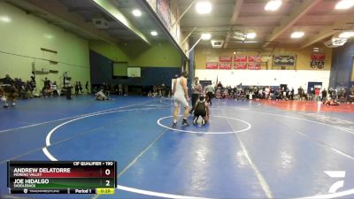 190 lbs Cons. Round 2 - Joe Hidalgo, Saddleback vs Andrew Delatorre, Moreno Valley