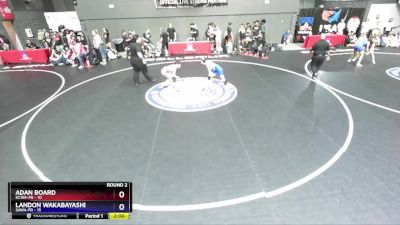 97 lbs Round 2 (10 Team) - Adan Board, KCWA-FR vs Landon Wakabayashi, SAWA-FR