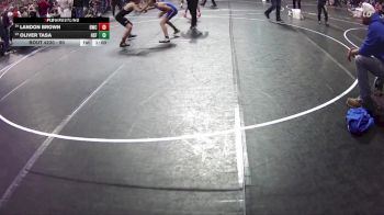 90 lbs Cons. Round 2 - Oliver Tasa, Humphrey St. Francis vs Landon Brown, Bayard Wrestling Club