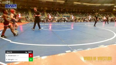 70 lbs 3rd Place - Cairo Anderson, Icefighter U vs Oak Wright, Team Tulsa Wrestling Club