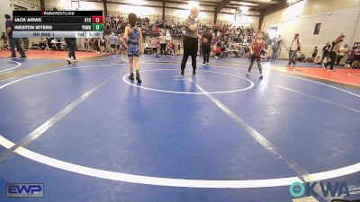 58 lbs Quarterfinal - Jack Arias, Owasso Takedown Club vs Weston Myers, Pawhuska Elks Takedown