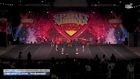 Cheer Infinity Allstars - Troublemakers [2026 L1 Tiny - Novice - Restrictions - D2 Day 1] 2026 Spirit Sports Myrtle Beach Nationals