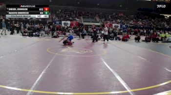 106 lbs 5th Place Match - Diesel Johnson, Nyssa vs Mason Emerson, Meridian