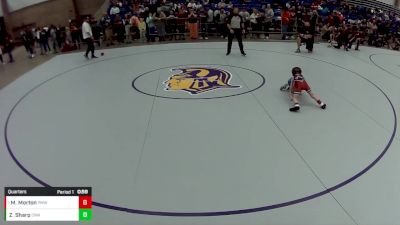 8U Boys - 43 lbs Quarters - Mason Morton, Perry Meridian Wrestling Club vs Zander Sharp, Contenders Wrestling Academy