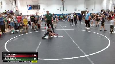 55 lbs Cons. Round 2 - Clara Corey, Carolina Reapers vs Jesse Sharp, Reverence Wrestling Club