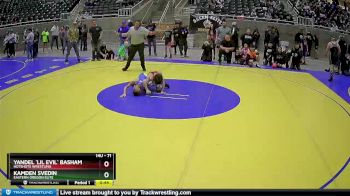 71 lbs Semifinal - Yandel `Lil Evil` Basham, HotShots Wrestling vs Kamden Svedin, Eastern Oregon Elite