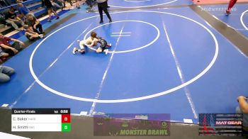 58 lbs Quarterfinal - Cyrus Baker, Harrah Little League Wrestling vs Hudson Smith, Salina Wrestling Club