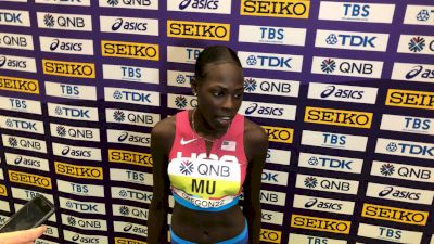 Athing Mu (USA) wins the women's 800m in a meet-record 1:55.04