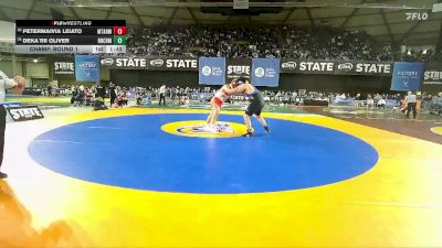 Boys 3A 285 lbs Champ. Round 1 - DeKa`rii Oliver, Rainier Beach vs Petermaivia Leiato, Mount Tahoma