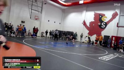 135 lbs Cons. Round 3 - Lilly Culbreth, Kankakee Valley vs Suriah Orozco, Lawrence North Wrestling Club