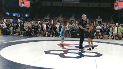 100 lbs Champ. Rd Of 32 - Jazmyne-Arietta Carranco, Georgia vs Lillee Denson, Michigan