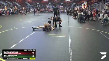 72 lbs Cons. Round 2 - Easton Wilson, Spring Lake Youth Wrestling vs Paxton Gruza, Edwardsburg WC