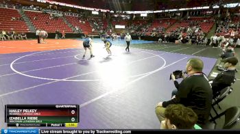 Girls 235 lbs Quarterfinal - Izabella Riebe, Wisconsin Lutheran Girls vs Hailey Pelkey, McDonell Catholic Girls