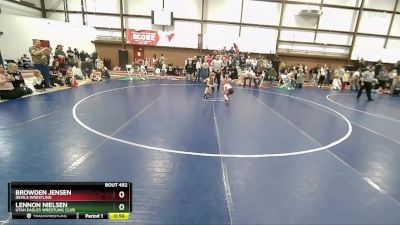 46 lbs Quarterfinal - Lennon Nielsen, Utah Eagles Wrestling Club vs Browden Jensen, Devils Wrestling