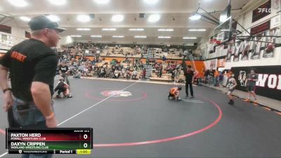 67-70 lbs Cons. Round 2 - Daxyn Crippen, Worland Wrestling Club vs Paxton Herd, Powell Wrestling Club