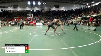 220 lbs Champ. Round 1 - Nathan Westover, Centerville vs Greg Johnson, Warren Central