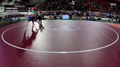 3A 98 lbs Champ. Round 1 - Joseph Davis, Butte County vs Jaxon Hansen, Ririe