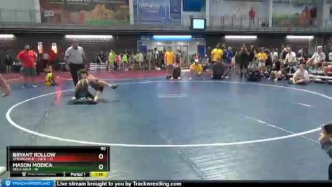 90 lbs Round 4 (8 Team) - Mason Modica, NOLA Gold vs Bryant Rollow, Stronghold - Gold