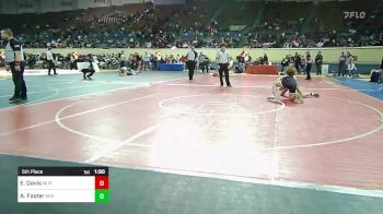 130 lbs 5th Place - Elijah Davis, Moore vs Ash Foster, Blanchard High School