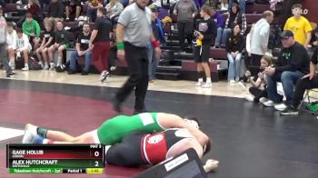 157 lbs Round 3 - Alex Hutchcraft, Smithville vs Gage Holub, Lisbon