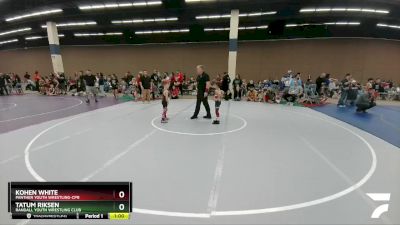 59 lbs Cons. Round 3 - Kohen White, Panther Youth Wrestling-CPR vs Tatum Riksen, Randall Youth Wrestling Club