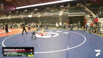 63 lbs Quarterfinal - Hayden Unrein, High Plains Thunder Wrestling Club vs Christopher LeBlanc Jr., Powell Wrestling Club
