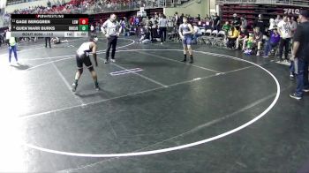 112 lbs Champ. Round 2 - Gage Berggren, Little Cougar Wrestling vs Quen`Marr Burks, Rocket Wrestling Club / RWC