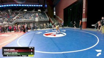 102 lbs 1st Place Match - Kaylin Dines, Glenrock Wrestling Club vs Isabella Hetzel, Thermopolis Wrestling Club