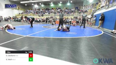 73 lbs Round Of 16 - Daxton Deckard, Raw Wrestling Club vs Grayson Wolf, Wolfpak Wrestling