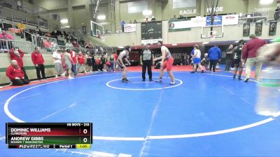 215 lbs Cons. Round 3 - Andrew Gibbs, BOOKER T WASHINGTON vs Dominic Williams, CLAREMORE