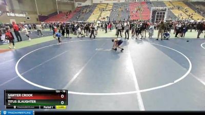 78 lbs Quarterfinal - Sawyer Crook, WI vs Titus Slaughter, AL