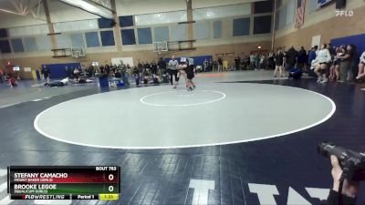 145lbs Champ. Round 2 - Brooke Legoe, Squalicum (Girls) vs Stefany Camacho, Mount Baker (Girls)