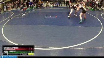 111 lbs Quarterfinal - Koen Labrum, CARBON vs Jayden Davidson, Cougars Wrestling