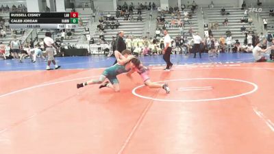 120 lbs Rr Rnd 3 - Russell Cisney, LAW Red - HSB vs Caleb Jordan, Hammer Wrestling Club - HSB