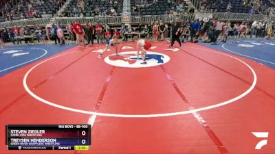 88-100 lbs 1st Place Match - Steven Ziegler, Camel Kids Wrestling vs Treysen Henderson, Green River Grapplers Wrestling