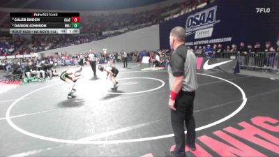 6A Boys 113 lbs Semifinal - Darion Johnson, West Linn Boys vs Caleb Enoch, Clackamas Boys