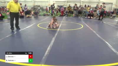 45-B lbs Consi Of 16 #2 - Jayden Dennis, PA vs Bradyen Haines, PA