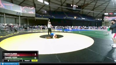 114 lbs Cons. Round 3 - Deion Flores, Othello Wrestling Club vs Tanner Horn, Lake Stevens Wrestling Club