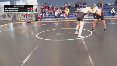 285 lbs Cons. Round 2 - Nathan Schauer, Northern State vs Riah Ostrander, Fort Hays State