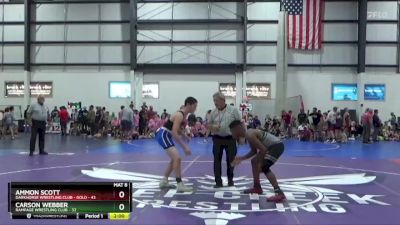 138 lbs Semis (4 Team) - Ammon Scott, DARKHORSE WRESTLING CLUB - GOLD vs Carson Webber, RAMPAGE WRESTLING CLUB