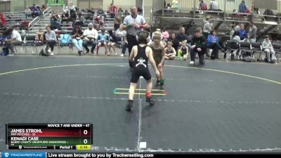 47 lbs Quarterfinal - James Strohl, Mat Psychos vs Kenadi Case, Barry County Grapplers Association