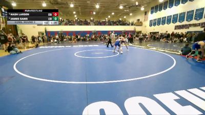 106 lbs Cons. Round 3 - Nash Larsen, Coeur D Alene vs James Sams, Lewiston