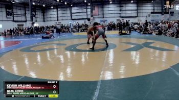 157 lbs Round 3 (3 Team) - Beau Lewis, GREAT BRIDGE WRESTLING CLUB vs Kevion Williams, SHENANDOAH VALLEY WRESTLING CLUB